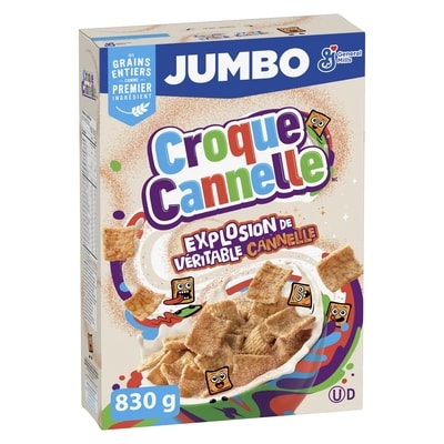 General Mills Croque Cannelle, Céréales Pour le Petit-déjeuner, Grains Entiers, Format Géant 830 g, 1,57 $/100g