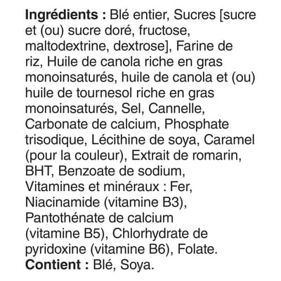 Croque Cannelle, Céréales Pour le Petit-déjeuner, Grains Entiers, Format Géant