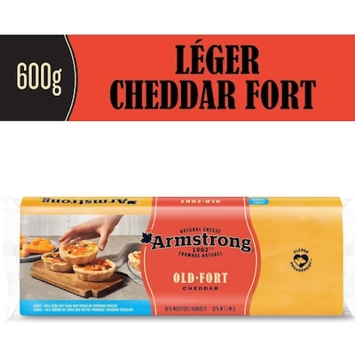Armstrong Fromage Cheddar fort léger 600 g, 1,92 $/100g