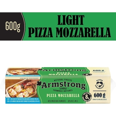 Armstrong Light Pizza Mozzarella Cheese 600 g, $1.92/100g