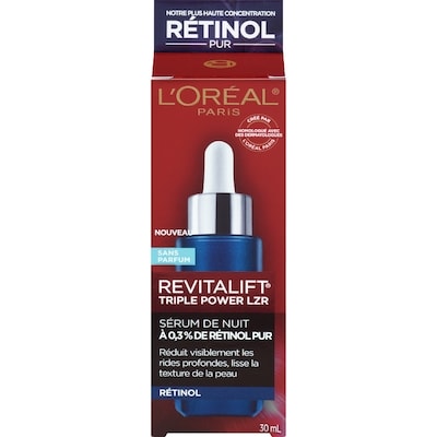 L’Oréal Sérum Revitalift avec 0,3% de sérum de nuit pour le visage 30 ml, 125,97 $/100ml