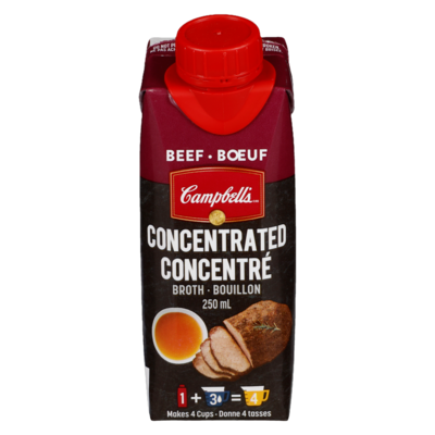 Campbell’s Bouillon de bœuf concentré 250 ml, 1,20 $/100ml