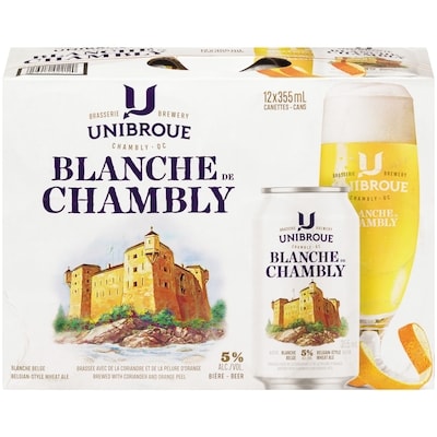 Unibroue Blanche De Chambly Beer (ID required at pick-up) 12x355.0 ml, $0.45/100ml