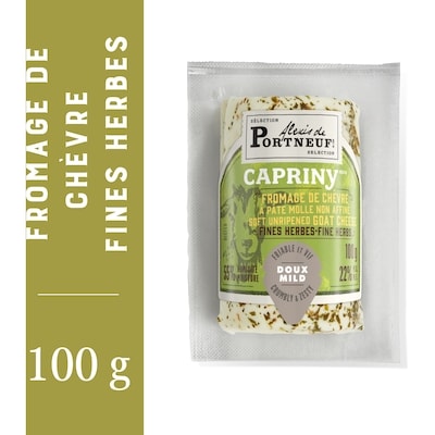 Alexis de Portneuf Fromage de chèvre Capriny aux fines herbes 102 g, 6,66 $/100g