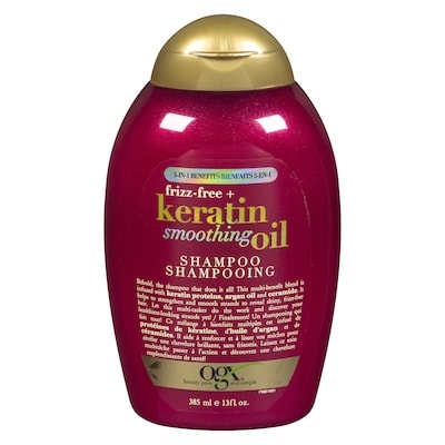 Ogx Frizz-Free + Keratin Smoothing Oil Shampoo 385 ml, $2.98/100ml