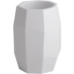 Tumbler, Faceted, White