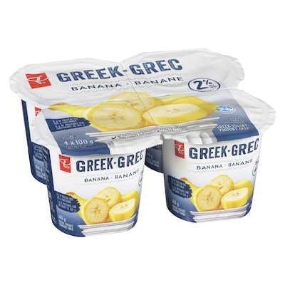 Yogourt grec 2 % M.G., banane