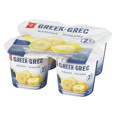 Yogourt grec 2 % M.G., banane