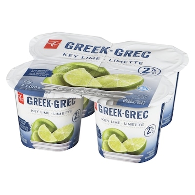 Yogourt grec 2 % M.G., limette