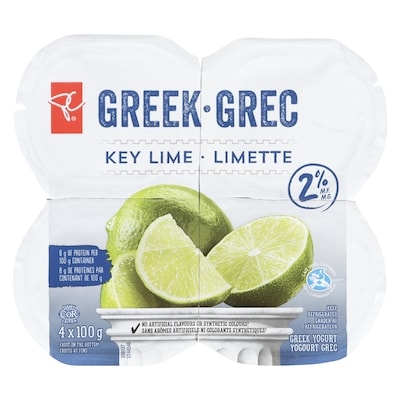 Yogourt grec 2 % M.G., limette