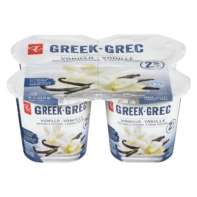President's Choice Vanilla 2% M.F. Greek Yogurt 4x100.0 g, $1.05/100g