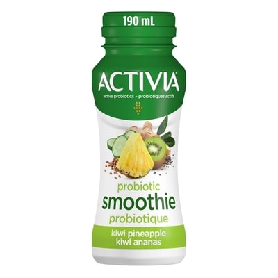 Activia Probiotic Smoothie, Kiwi, Pineapple & Cucumber, Yogurt Drink 190 ml, $1.21/100ml