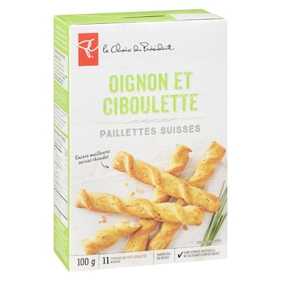 Paillettes suisses, oignon et ciboulette