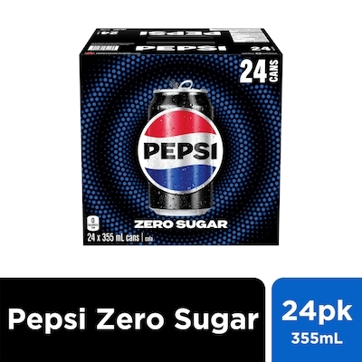 Pepsi Zero Sugar Cola 24x355.0 ml, $4.50/100ml