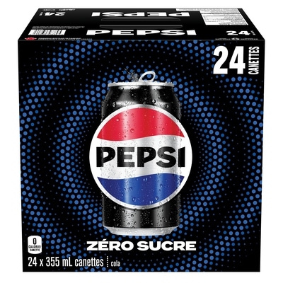 Pepsi Sans Sucre Cola 24x355.0 ml, 4,50 $/100ml