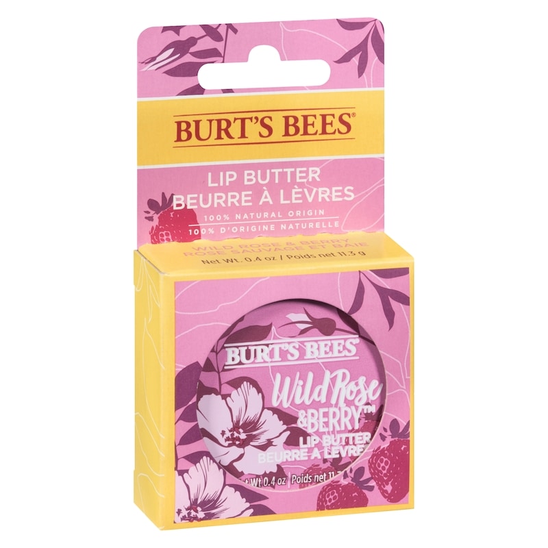 100% Natural Origin Moisturizing Lip Butter with Wild Rose and Berry