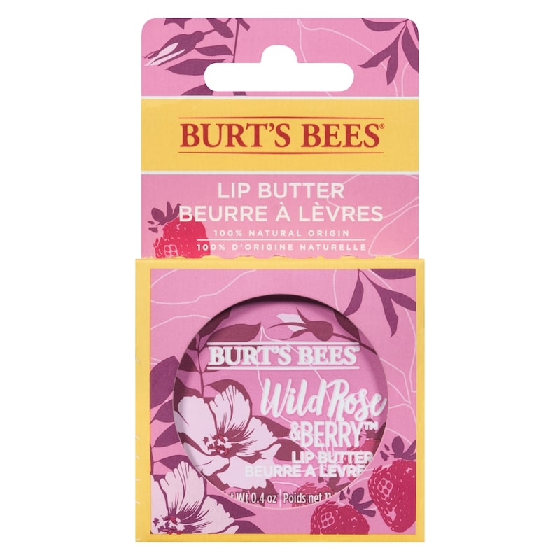 100% Natural Origin Moisturizing Lip Butter with Wild Rose and Berry