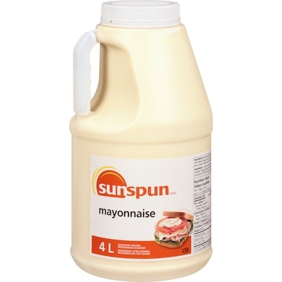 Sunspun Mayonnaise 4 l, $0.45/100ml