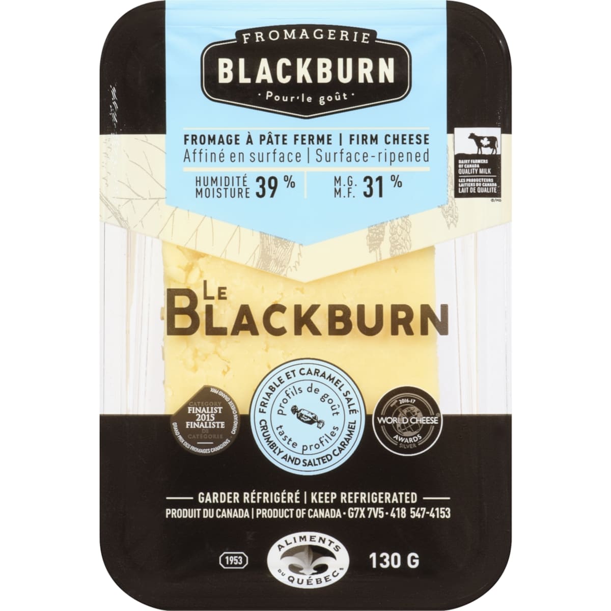 null Blackburn Cheddar 130 g, 4,62 $/100g