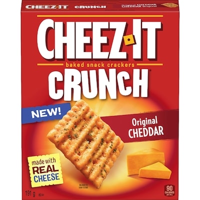 Cheez-It Baked Snack Crackers Crunch Original Cheddar 191 g, $1.98/100g
