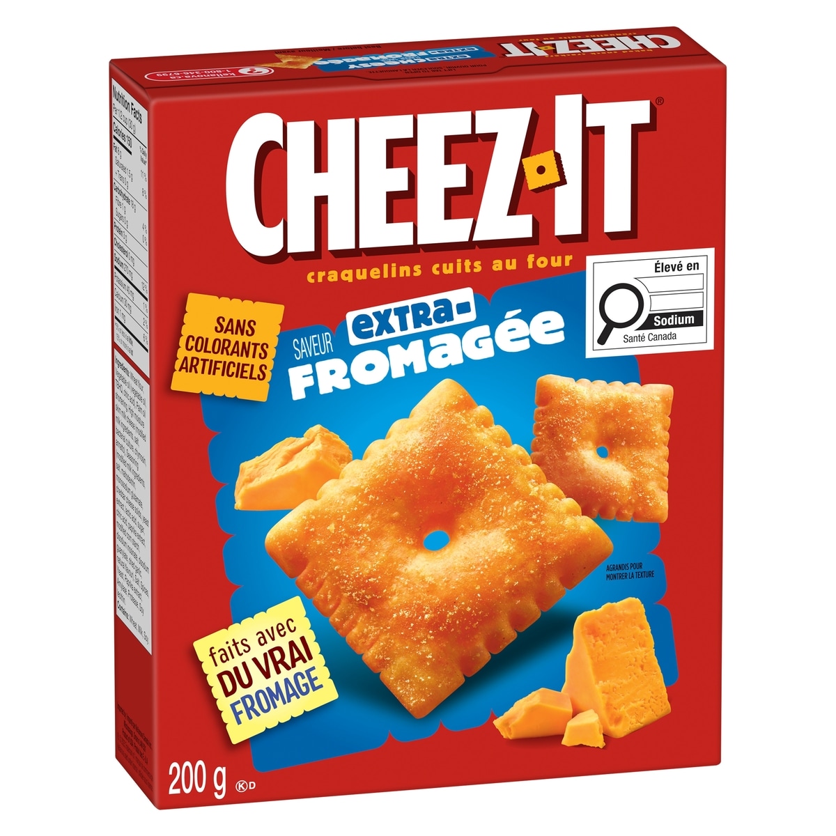 Cheez-It Baked Snack Crackers Extra Cheesy Flavour