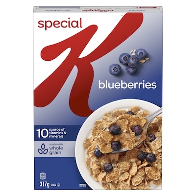 Kelloggs Special K Cereal Whole Blueberries 317 g, $2.21/100g