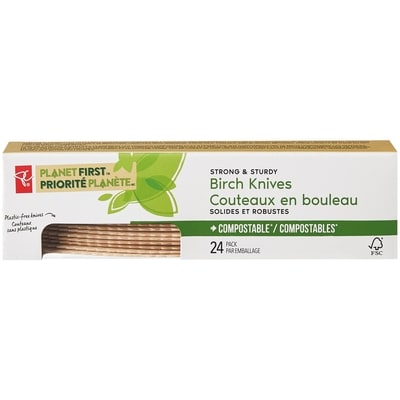 President's Choice Planet First Birch Knives  24 ea, $0.12/1ea