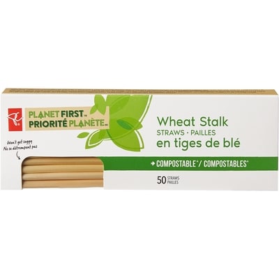 President's Choice Plant First Wheat Stalk Straws 50 ea, $0.06/1ea