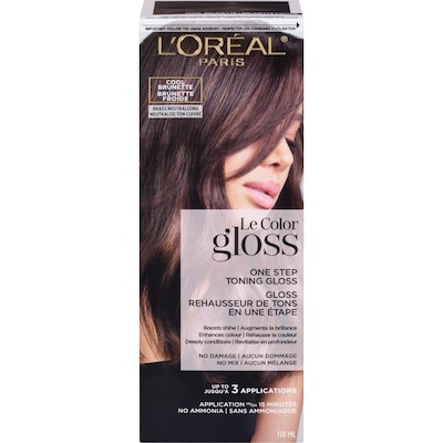 L'Oreal Paris Le Color Gloss One Step Toning Gloss Cool Brunette 118 ml, $12.71/100ml