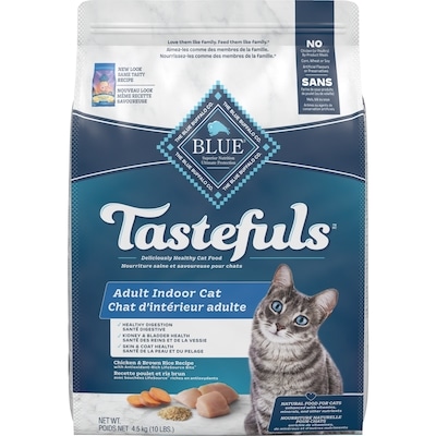 Blue Buffalo Tastefuls Adult Cat Indoor Chicken & Brown Rice Dry Cat Food 4.5 kg, $0.82/100g