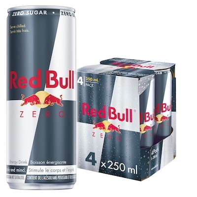 Red Bull Energy Drink, Zero 4x250.0 ml, $1.00/100ml