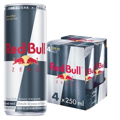 Red Bull Boisson énergisante Zero 4x250.0 ml, 1,00 $/100ml