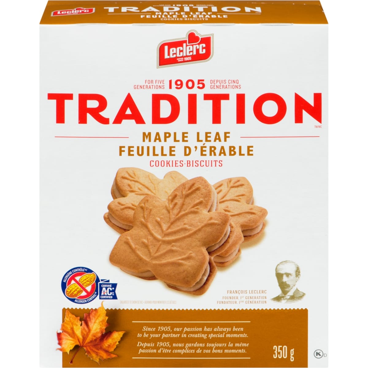 Leclerc Tradition FEUILLE ERABLE TRADIT.LECLERC 350 g, 0,86 $/100g