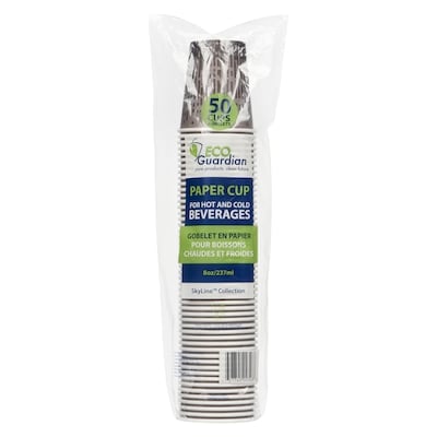 8oz Paper Cup for Hot and Cold Beverage 50 Cups