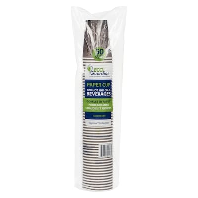 Paper Cup for Hot & Cold Beverages 12oz, 50-Pack