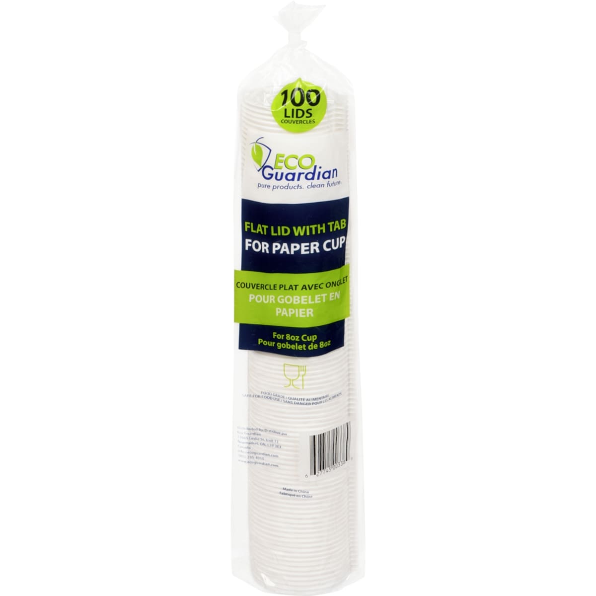 null Couvercle plat pour gobelet en papier pour gobelet de 8oz 100 ea, 3,99 $/1ch
