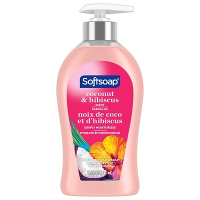 Softsoap Savon liquide hydratant pour les mains, parfum de noix de coco et d'hibiscus 332 ml, 1,44 $/100ml