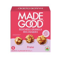 Made Good Bouchée granola Fraise Boîte de 5 sachets 24 g, 16,67 $/100g