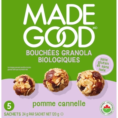 Made Good Bouchée granola Pomme canelle 24 g, 16,62 $/100g