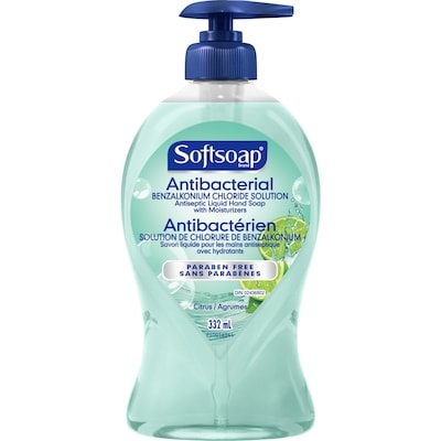 Softsoap Pompe De Savon Liquide Pour Les Mains Antibactérien Agrumes Frais 332 ml, 1,50 $/100ml