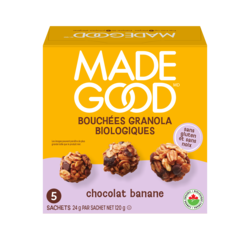 Made Good Bouchée granola Chocolat banane Boîte de 5 sachets 24 g, 16,67 $/100g