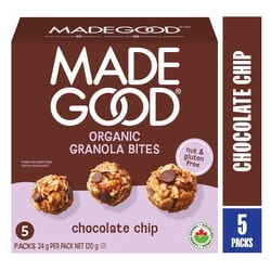 Made Good Chocolate Chip Granola Bites 5pk 24 g, $15.79/100g
