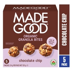 Made Good Bouchée granola Pépites de chocolat Boîte de 5 sachets 24 g, 16,67 $/100g