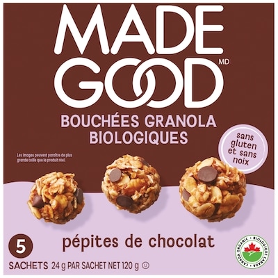 Made Good Bouchée granola Pépites de chocolat 24 g, 20,79 $/100g