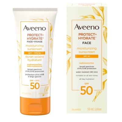 Aveeno Protect + Hydrate Face Moisturizing Sunscreen SPF 50 59 ml, $27.78/100ml
