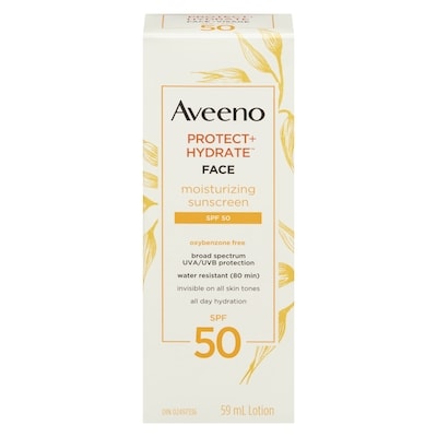 Aveeno Protect + Hydrate Face Moisturizing Sunscreen SPF 50  59 ml, $32.20/100ml