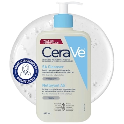 CeraVe Nettoyant à l'acide salicylique, exfoliant et sans parfum 473 ml, 3,72 $/100ml