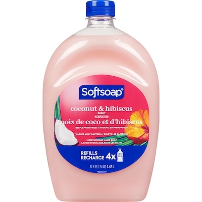 Softsoap Recharge De Savon Liquide Pour Les Mains Hydratant Coconut & Hibiscus 1.47 l, 0,54 $/100ml