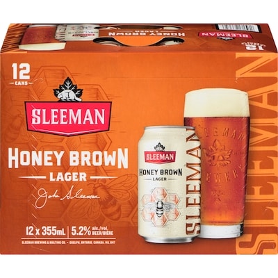 Sleeman Honey Brown Lager Beer (ID required at pick-up) 12x355.0 ml, $0.54/100ml