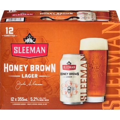 Sleemans Honey Brown Lager Bière (Pièce d’identité requise au moment du ramassage) 12x355.0 ml, 0,54 $/100ml